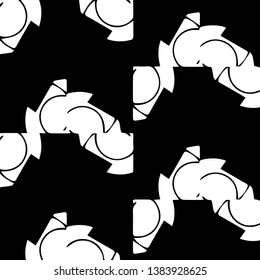 Simple black and white vector illustration. Abstract geometric background pattern