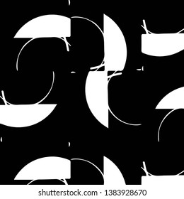 Simple black and white vector illustration. Abstract geometric background pattern