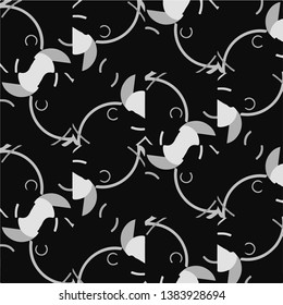 Simple black and white vector illustration. Abstract geometric background pattern