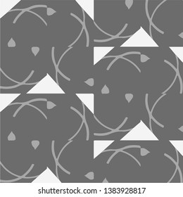 Simple black and white vector illustration. Abstract geometric background pattern