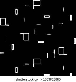 Simple black and white vector illustration. Abstract geometric background pattern