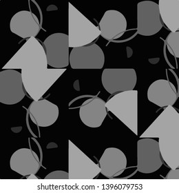 Simple black and white vector illustration. Abstract geometric background pattern