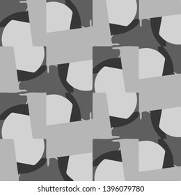 Simple black and white vector illustration. Abstract geometric background pattern