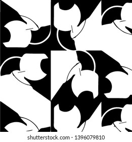Simple black and white vector illustration. Abstract geometric background pattern