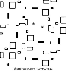 Simple black and white vector illustration. Abstract geometric background pattern