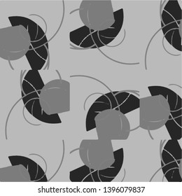Simple black and white vector illustration. Abstract geometric background pattern