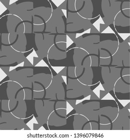Simple black and white vector illustration. Abstract geometric background pattern