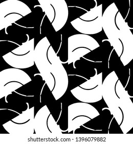 Simple black and white vector illustration. Abstract geometric background pattern