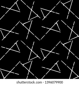 Simple black and white vector illustration. Abstract geometric background pattern