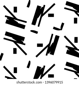 Simple black and white vector illustration. Abstract geometric background pattern