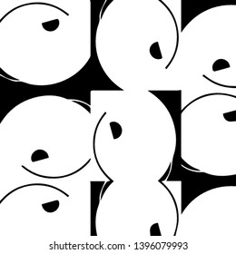 Simple black and white vector illustration. Abstract geometric background pattern