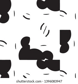 Simple black and white vector illustration. Abstract geometric background pattern