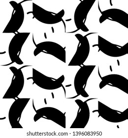 Simple black and white vector illustration. Abstract geometric background pattern