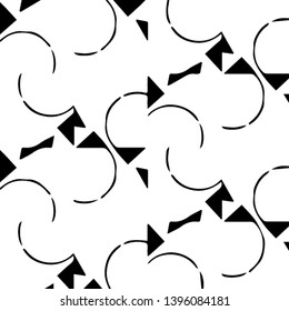 Simple black and white vector illustration. Abstract geometric background pattern