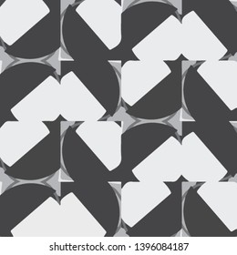 Simple black and white vector illustration. Abstract geometric background pattern