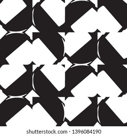 Simple black and white vector illustration. Abstract geometric background pattern