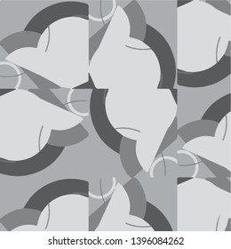 Simple black and white vector illustration. Abstract geometric background pattern