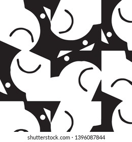 Simple black and white vector illustration. Abstract geometric background pattern