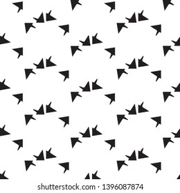 Simple black and white vector illustration. Abstract geometric background pattern