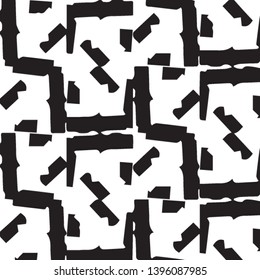 Simple black and white vector illustration. Abstract geometric background pattern