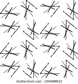 Simple black and white vector illustration. Abstract geometric background pattern