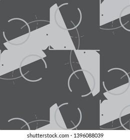 Simple black and white vector illustration. Abstract geometric background pattern
