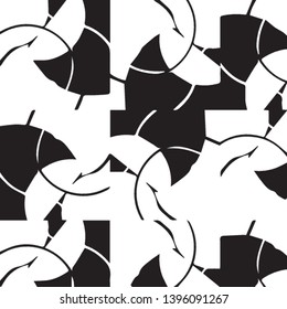 Simple black and white vector illustration. Abstract geometric background pattern