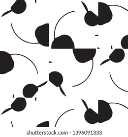 Simple black and white vector illustration. Abstract geometric background pattern