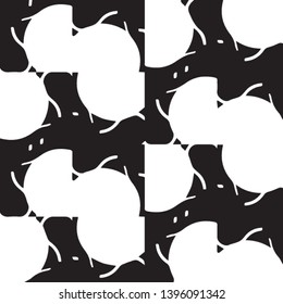 Simple black and white vector illustration. Abstract geometric background pattern