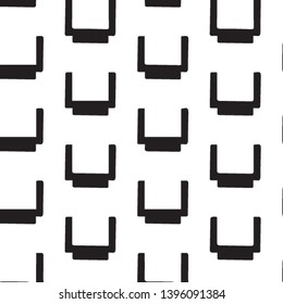 Simple black and white vector illustration. Abstract geometric background pattern