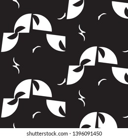 Simple black and white vector illustration. Abstract geometric background pattern
