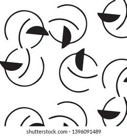 Simple black and white vector illustration. Abstract geometric background pattern