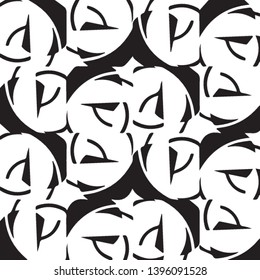 Simple black and white vector illustration. Abstract geometric background pattern