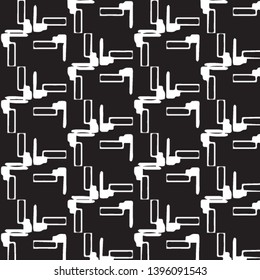 Simple black and white vector illustration. Abstract geometric background pattern