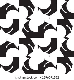 Simple black and white vector illustration. Abstract geometric background pattern
