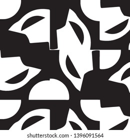 Simple black and white vector illustration. Abstract geometric background pattern
