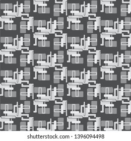 Simple black and white vector illustration. Abstract geometric background pattern