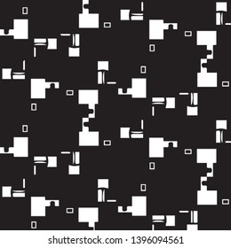 Simple black and white vector illustration. Abstract geometric background pattern