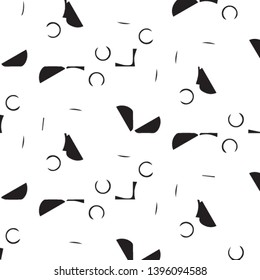 Simple black and white vector illustration. Abstract geometric background pattern
