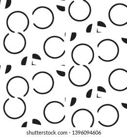 Simple black and white vector illustration. Abstract geometric background pattern