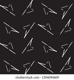 Simple black and white vector illustration. Abstract geometric background pattern