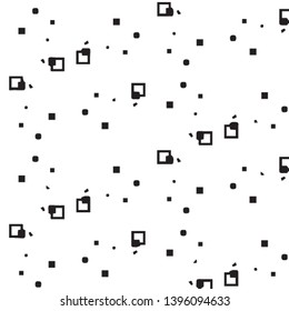 Simple black and white vector illustration. Abstract geometric background pattern
