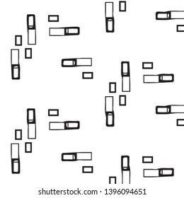 Simple black and white vector illustration. Abstract geometric background pattern