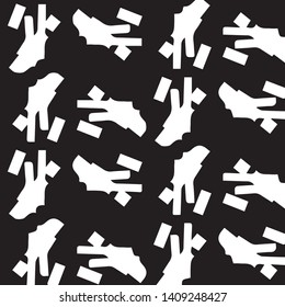 Simple black and white vector illustration. Abstract geometric background pattern