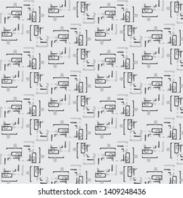 Simple black and white vector illustration. Abstract geometric background pattern