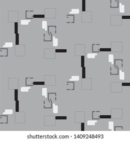 Simple black and white vector illustration. Abstract geometric background pattern