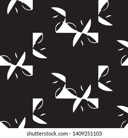 Simple black and white vector illustration. Abstract geometric background pattern