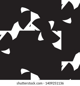 Simple black and white vector illustration. Abstract geometric background pattern