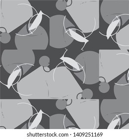 Simple black and white vector illustration. Abstract geometric background pattern