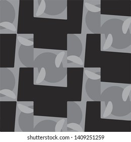 Simple black and white vector illustration. Abstract geometric background pattern